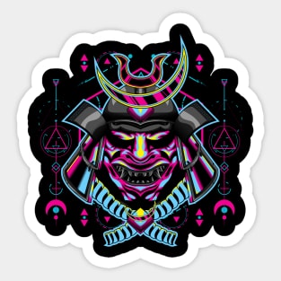 samurai head mask Sticker